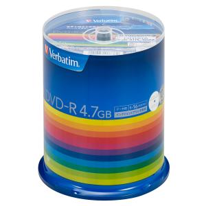 バーベイタム データ用16倍速対応DVD-R 100枚パック 4.7GB ホワイトプリンタブル Verbatim DHR47JP100V3 返品種別Aの商品画像