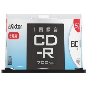 Victor 音楽用CD-R80分50枚パック ビクター AR80FP50SJ2 返品種別A｜joshin