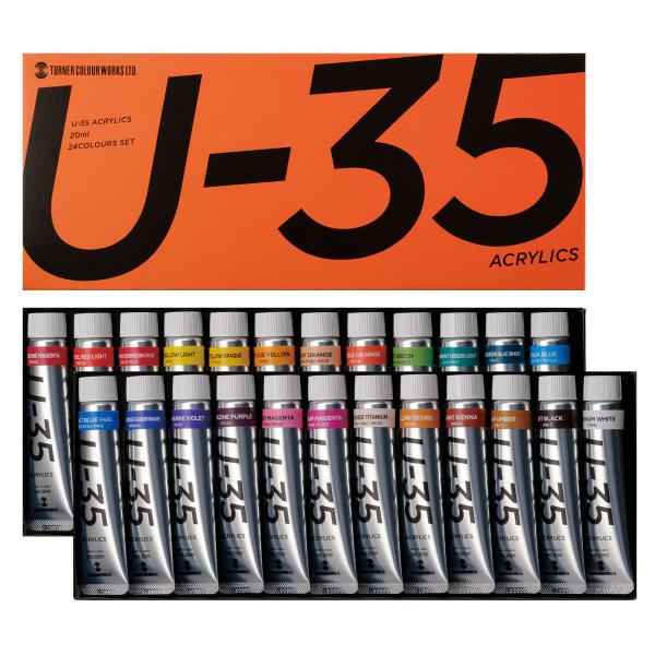 ターナー U-35 アクリリックス 24色セット 20ml(UA02024C)塗料 返品種別B