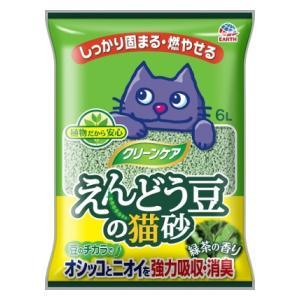 クリーンケア えんどう豆の猫砂 緑茶の香り 6L アース・ペット 返品種別A