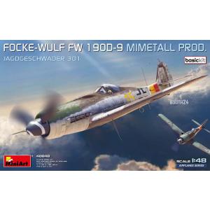 ミニアート 1/ 48 フォッケ・ウルフ Fw 190D-9 ミメタール製 ベーシックキット 第301戦闘航空団(MA48040)プラモデル 返品種別B