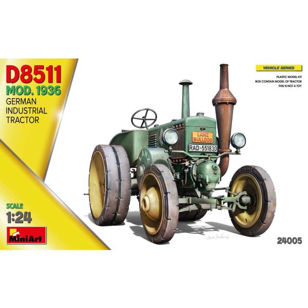 ミニアート 1/ 24 ドイツ 産業用トラクターD8511 MOD.1936年(MA24005)プラ...