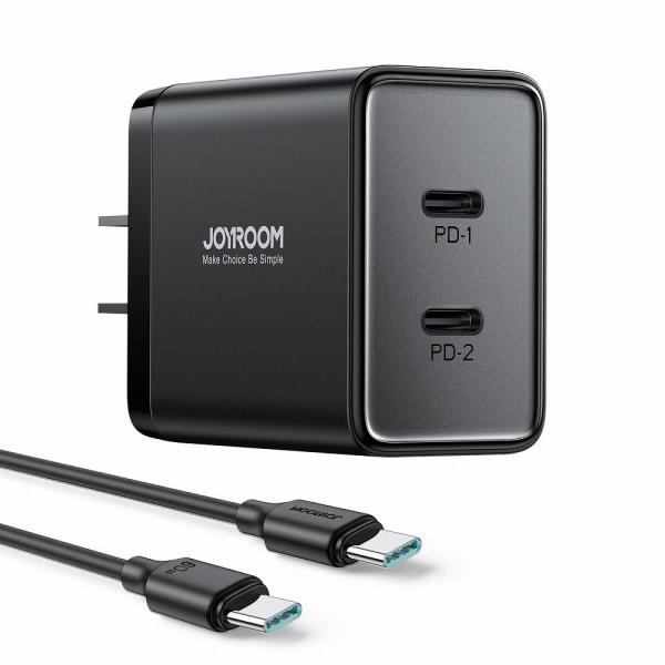 JOYROOM(ジョイルーム) 40W デュアルポート急速充電器 PD対応 Type-C×2ポート ...