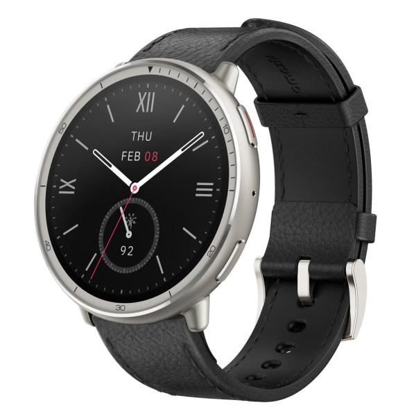 Amazfit(アマズフィット) AMAZFIT Active2 ブラックレザー プレミアムバージョ...