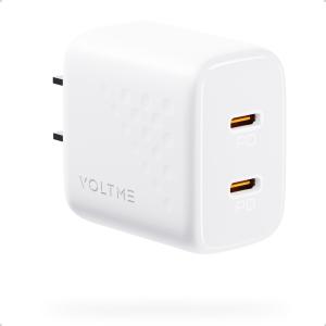 VOLTME(ボルトミー) PD3.0対応 20W Type-C×2ポート 充電器(ホワイト) Revo 20 Duo Lite V2087 返品種別A｜joshin