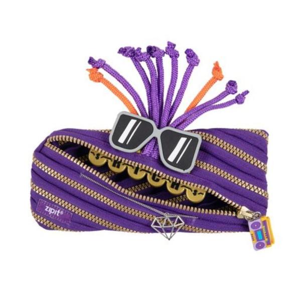 zipit(ジップイット) ジップイット zipit ペンケース(リッチ/ パープルXマルチ) ／5...