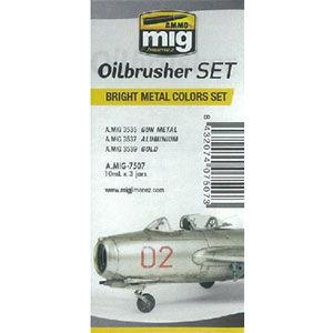 アモ オイルブラッシャー ブライトメタルカラーセット(AMO-7507)塗料 返品種別B