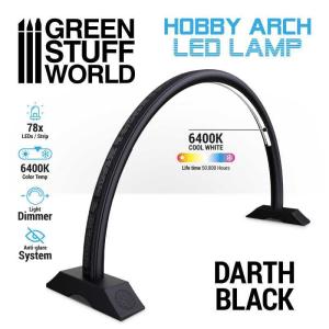グリーンスタッフワールド アーチ型LEDデスクライトセット ボディカラー：ダースブラック撮影ツール 返品種別B