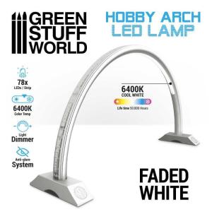 グリーンスタッフワールド アーチ型LEDデスクライトセット ボディカラー：フェードホワイト撮影ツール 返品種別B