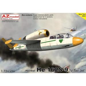 AZモデル 1/ 72 He162S-9「Vテール複座ジェット機」(AZM7839)プラモデル 返品種別B