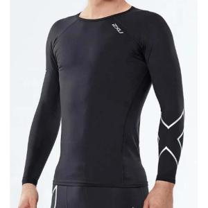 2XU メンズ コンプレッションウェアツータイムズユー PWX サーマルコンプレッションロングスリーブトップ(BLK/ BLK・サイズ：M) 返品種別A｜joshin