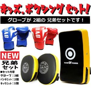 子供用 ボクシング グローブ ミット 5点 兄弟 セット