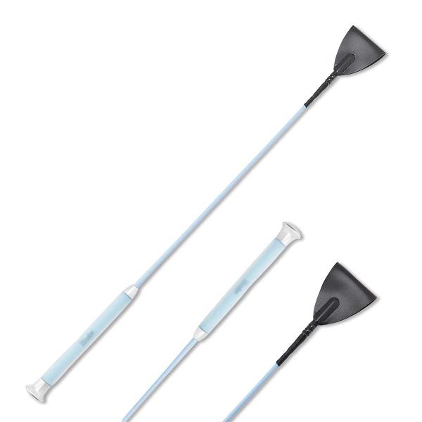 乗馬用品 Whip&amp;go ゲルグリップ 短鞭 ブルー 乗馬 馬具