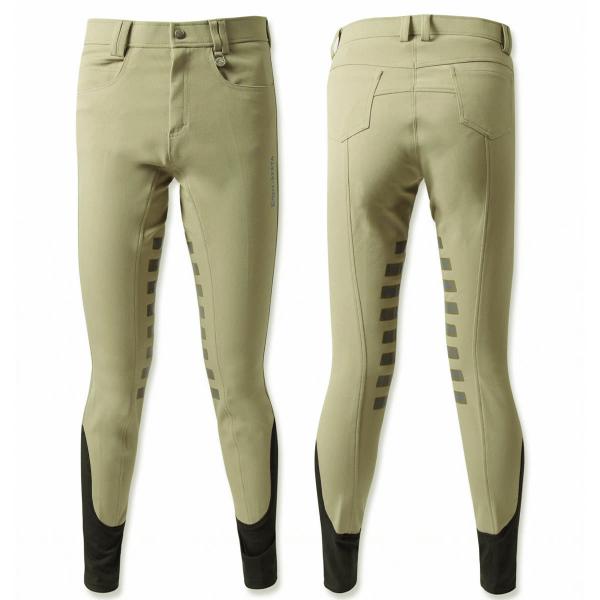 乗馬用品 EQULIBERTA シリコンライディングキュロット ニーグリップ メンズ ペールオリーブ...