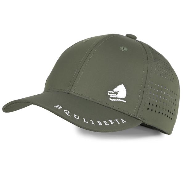 乗馬用品 EQULIBERTA UVカット サマーキャップ オリーブ 乗馬 馬具