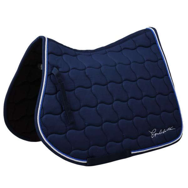 乗馬用品 EQULIBERTA クラシック サドルパッド ネイビー 乗馬 馬具