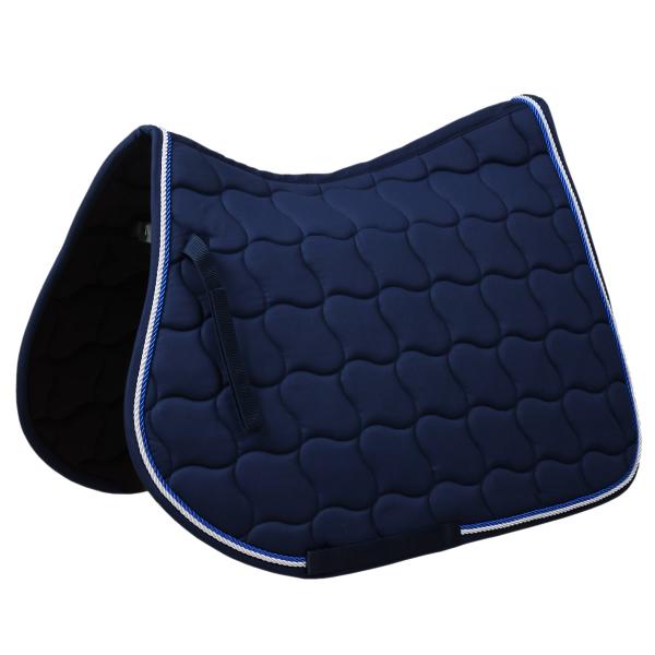 乗馬用品 EQULIBERTA クラシック サドルパッド ネイビー（ロゴ刺繍なし） 乗馬 馬具