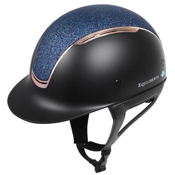 乗馬用品 EQULIBERTA レクラ ダイヤル調整ヘルメット ブラック／ネイビー 乗馬 馬具
