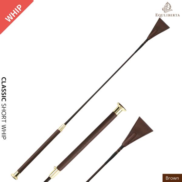 乗馬用品 EQULIBERTA クラシック短鞭 ブラウン 乗馬 馬具