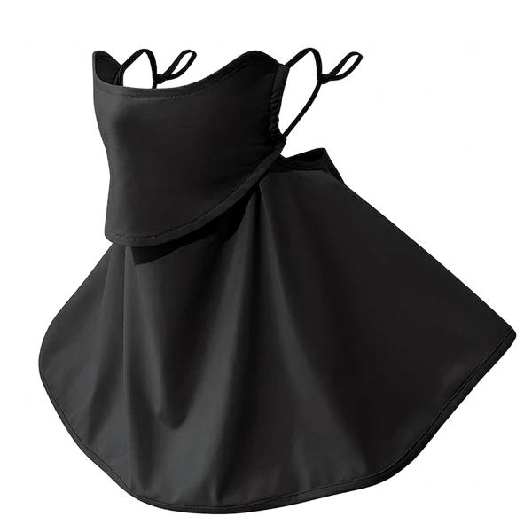 乗馬用品 UVカット フェイスカバー ブラック 乗馬 馬具