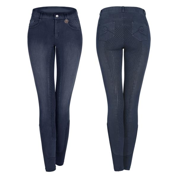 乗馬用品 E・L・T デニム キュロット フルグリップ ジュニア ジーンズブルー 乗馬 馬具