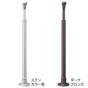 マツ六 フリーRレール ベースプレート式エンド支柱