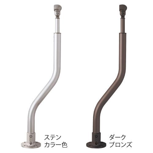 マツ六 フリーRレール ベースプレート式Sエンド支柱 BJ-211ST BJ-212DB  手すり ...