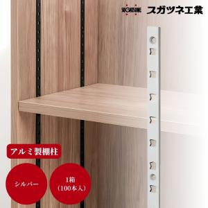 スガツネ工業 アルミ製棚柱 AP-DM1820 1820×W12×D3mm 1本 全4色 収納