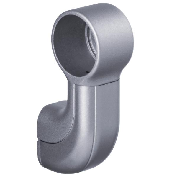 マツ六 BD-62RS 35mm ベースプレート用エンドブラケット 右用 カバー付 シルバー 手すり...