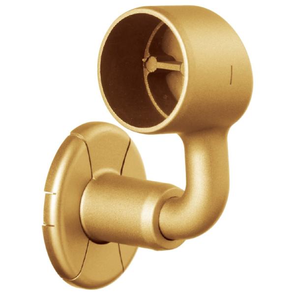 マツ六 BD-66RG 35mm 出幅調整エンドブラケット 右用 カバー付 ゴールド 手すり金具