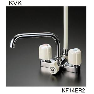 KVK 浴室用 KM3008L デッキ形サーモスタット式混合栓 左ハンドル仕様