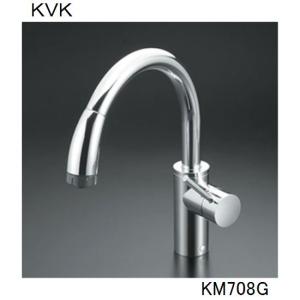 KVK キッチン用 KM708G シングルシャワー付混合栓 : ジュール