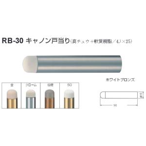 シロクマ 白熊印 戸当り 真鍮 樹脂 キャノン戸当り 品番：RB-30 サイズ：φ16×90mm 入数：1個 全5色｜joule-plus