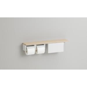 収納 トイレットペーパー おしゃれ TOTO 紙巻器一体型 木製手すり 棚