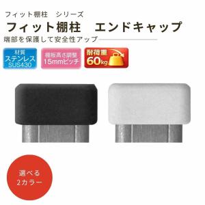 サヌキ フィット棚柱用 エンドキャップ 全2色 棚柱カバー 保護キャップ DIY 収納