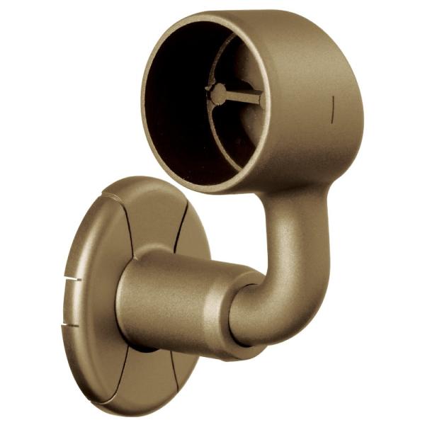 マツ六 BD-66RB 35mm 出幅調整エンドブラケット 右用 カバー付 ブラウン 手すり金具