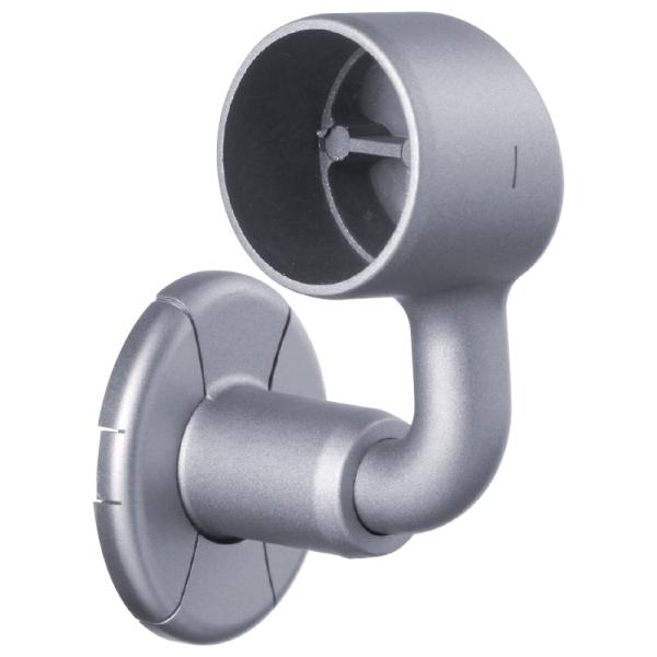 マツ六 BD-66RS 35mm 出幅調整エンドブラケット 右用 カバー付 シルバー 手すり金具