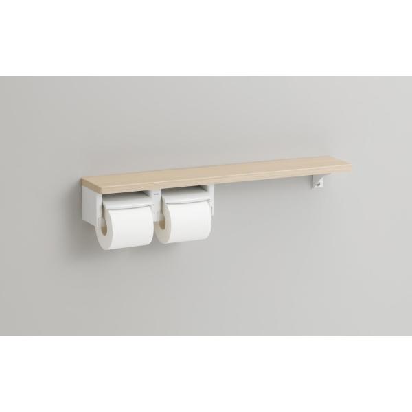 収納 トイレットペーパー おしゃれ DIY TOTO 紙巻器一体型 木製手すり 棚タイプ YHB63...