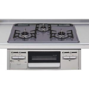 ガラストップコンロ クリナップ ガスコンロ ZGFVK6R22XSS-K ガラストップコンロ 3口コンロ