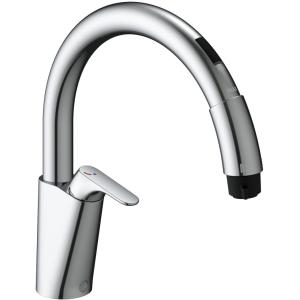 リクシル混合水洗クローム仕上げ キッチン水栓 SF-HM451SYX LIXIL INAX グースネック ハンドシャワー付シングルレバー混合水