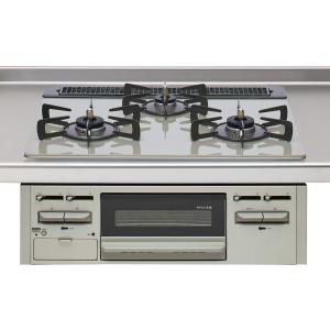 クリナップ ガスコンロ ZGGRK6R24FSS-K ガラストップコンロ 3口コンロ