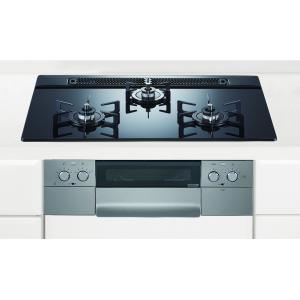 クリナップ ガスコンロ ZHARR7R17AGK-K ハイブリッドコンロ Dual Chef