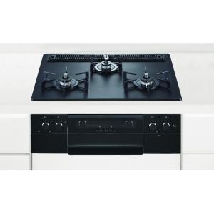 クリナップ ガスコンロ ZGGRK7R22CKK-K ガラストップコンロ 3口コンロ