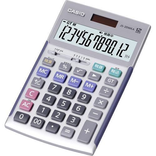 カシオ計算機 JS20WKASRN 本格実務電卓(ジャストタイプ) シルバー　JS-20WKA-SR...