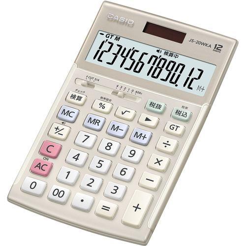 カシオ計算機 JS20WKAGDN 本格実務電卓(ジャストタイプ) ゴールド　JS-20WKA-GD...