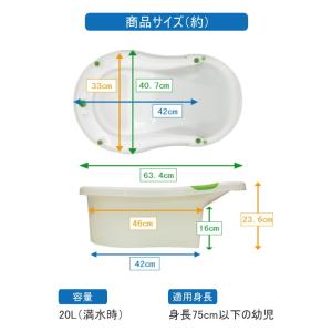 新生児用ベビーバス シンクタイプ 1個 ベビー...の詳細画像5