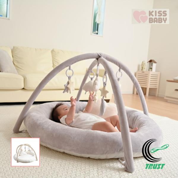 まぁるいおそらのプレイジムマット 室内 ラグ 子供 ベビー 赤ちゃん ギフト お祝い 北欧 マット ...