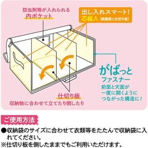 出し入れ簡単がばっと収納袋II Lサイズ 1個...の詳細画像4