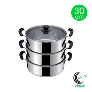 公徳セイロ (DX長生セイロ) デラックス 二重セット 30cm (蓋1、体2、竹