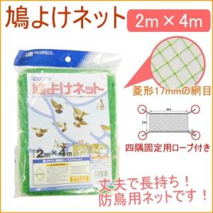 鳩よけネット グリーン 2m×4m 家庭菜園 家庭農園 家庭用 畑 庭 栽培 保護 防虫 防獣 手軽 便利 キズ 傷 獣 小動物｜joy-island